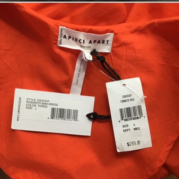 Apiece Apart Rosarito Mini Dress Women Casual Button Down Sleeveless Size Large - Picture 4 of 11